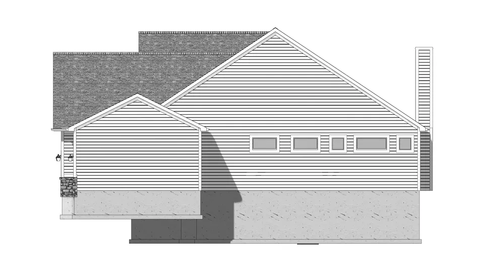 The Lakeside house plan, exterior view 2